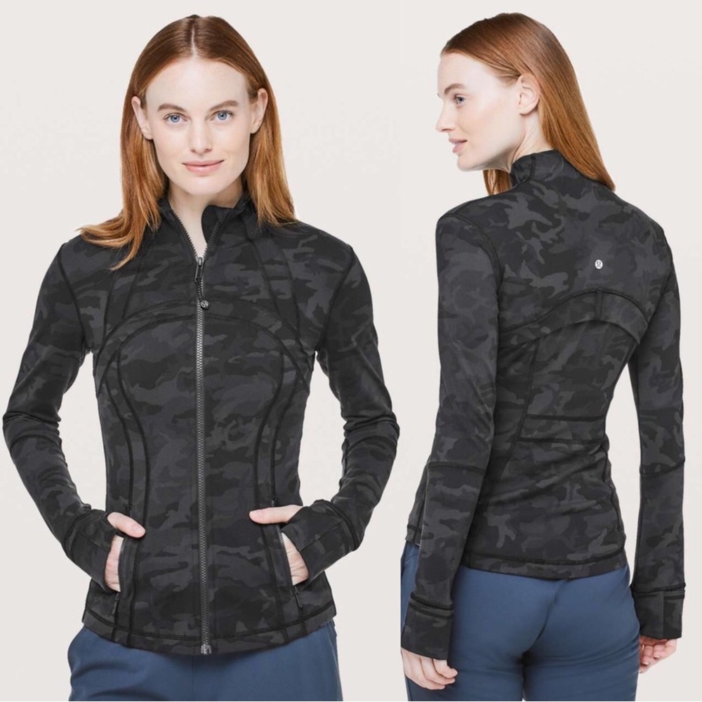🌼LULULEM🍋N Define Jacket Incognito Camo Multi Grey Size 6